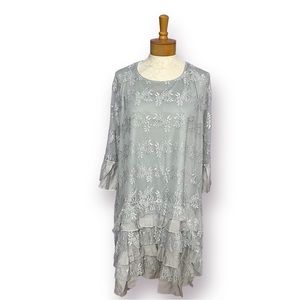 Angel Heart Boutique gray lace dress